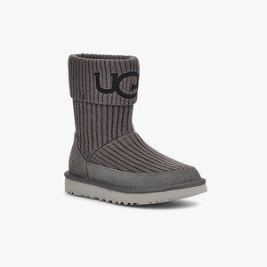 Ugg Classic Knit Women Classic Boots Grey (7468FSOJP)